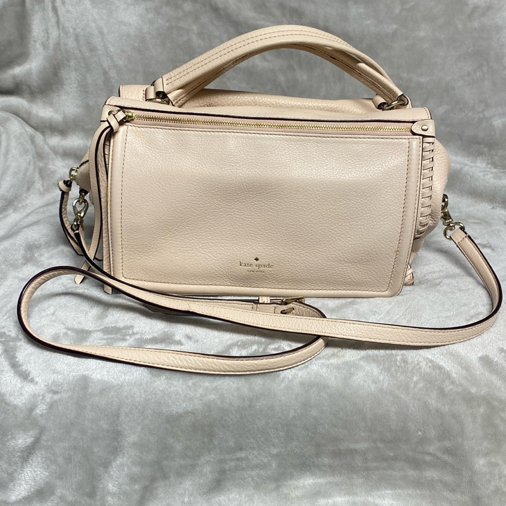kate spade New York Cream Leather Satchel - Convertible Crossbody